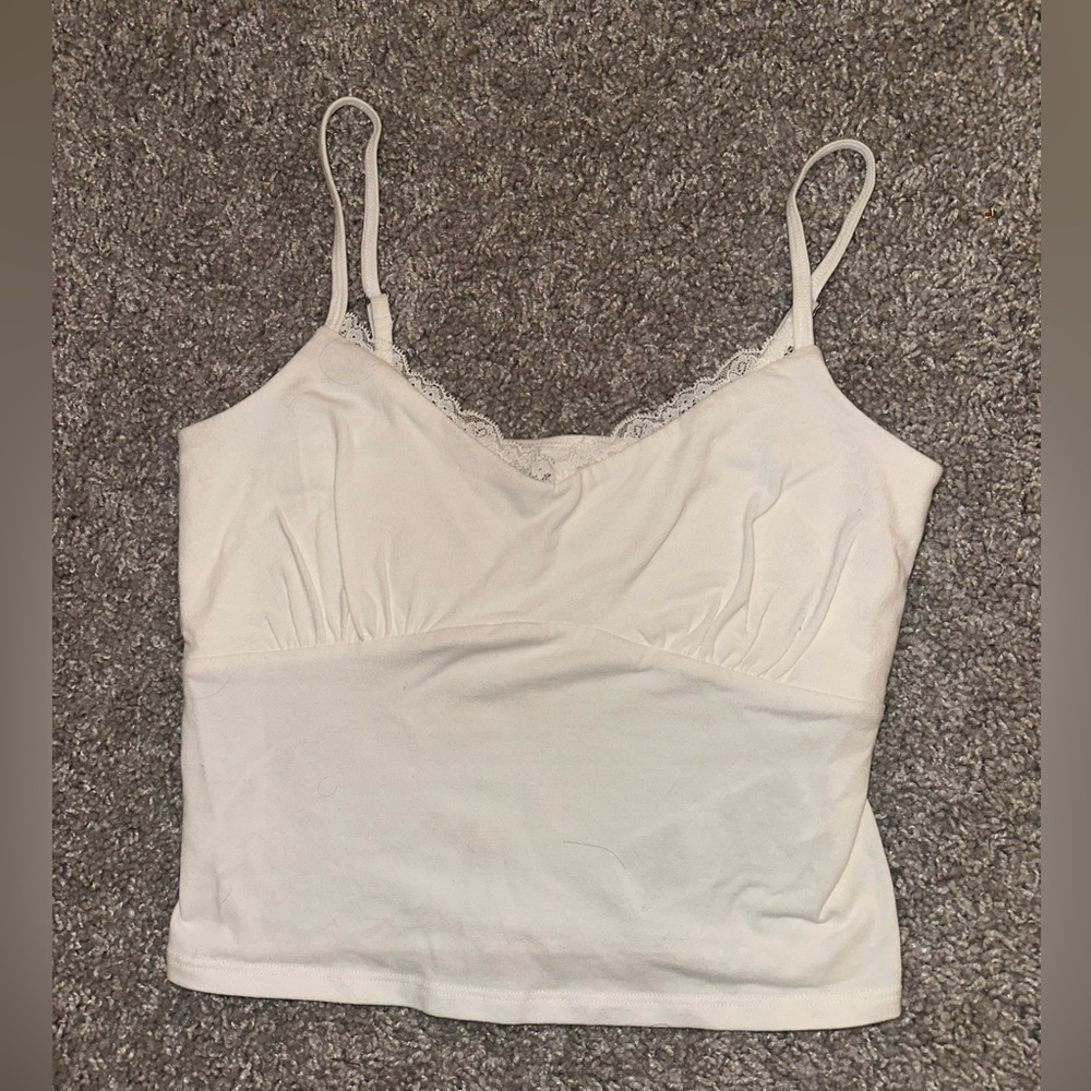 Hollister Ivory Lace Cami Top
